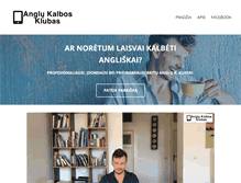 Tablet Screenshot of anglukalbosklubas.com